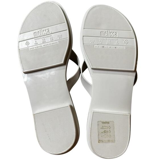 Melissa Jelly SWEET Bow Flip flop Sandals Slip-On Toe post Size 9 - Picture 6 of 7